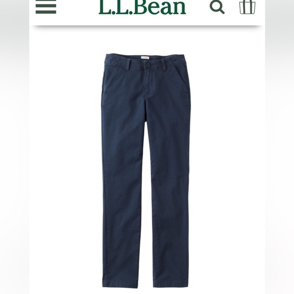 L.L. Bean Favorite Fit Size 4 Navy Trousers - Picture 1 of 12